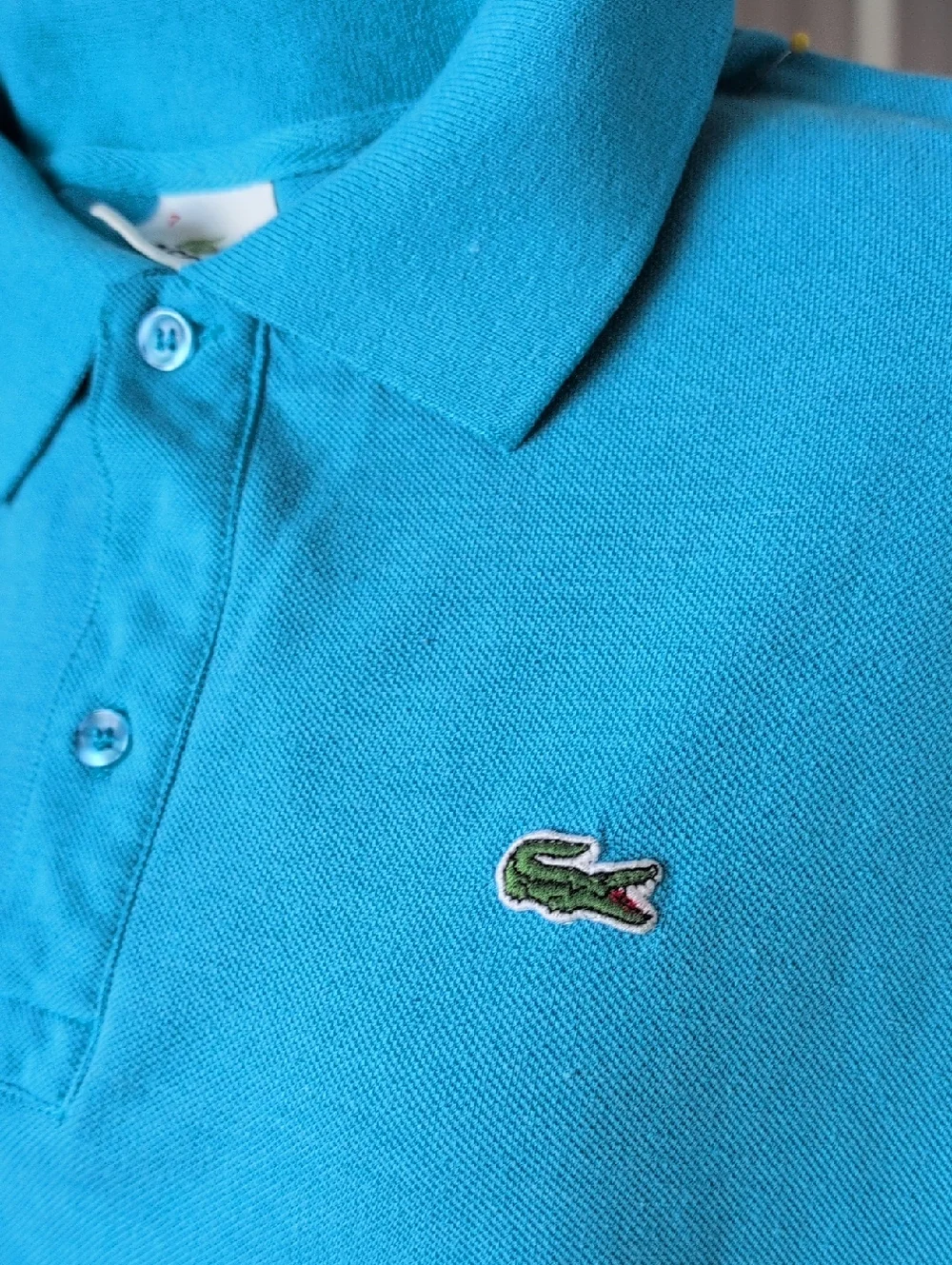 Lacoste Mens Blue Short Sleeve Polo Shirt Size 7 Or XXL - Picture 3 of 7